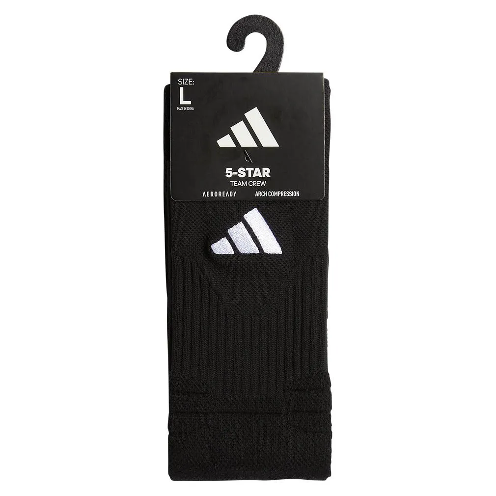 5-Star Team 2.0 Crew Socks Black and White