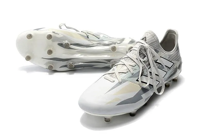 Adidas ACE FG Soccer Shoes Cleats Gray White