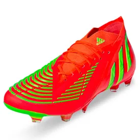 adidas Predator Edge.1 Firm Ground Soccer Cleats (Solar Red/Team Solar Green)