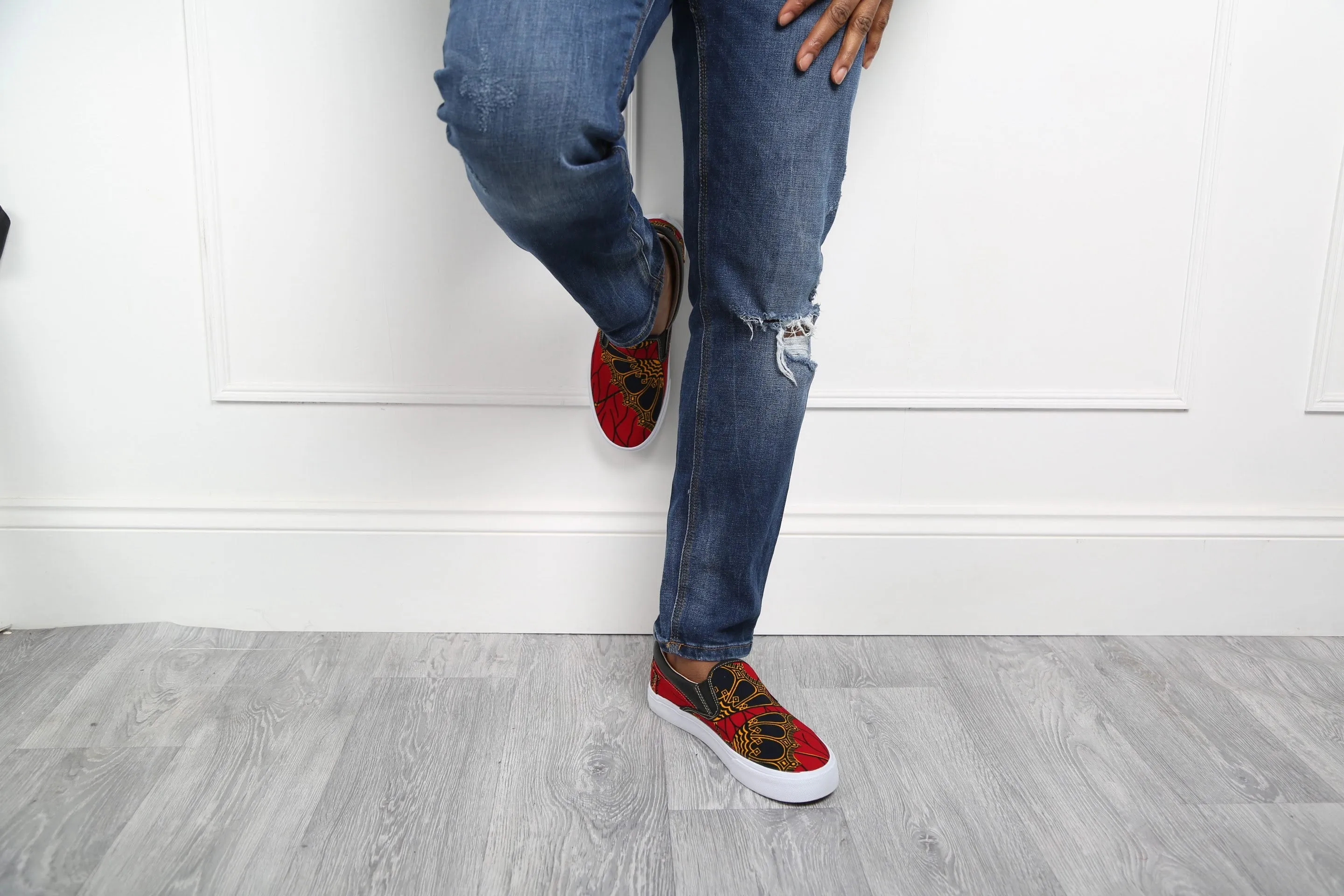 Ankara Slip-on Sneakers African Print Casual Shoes - CALABAR