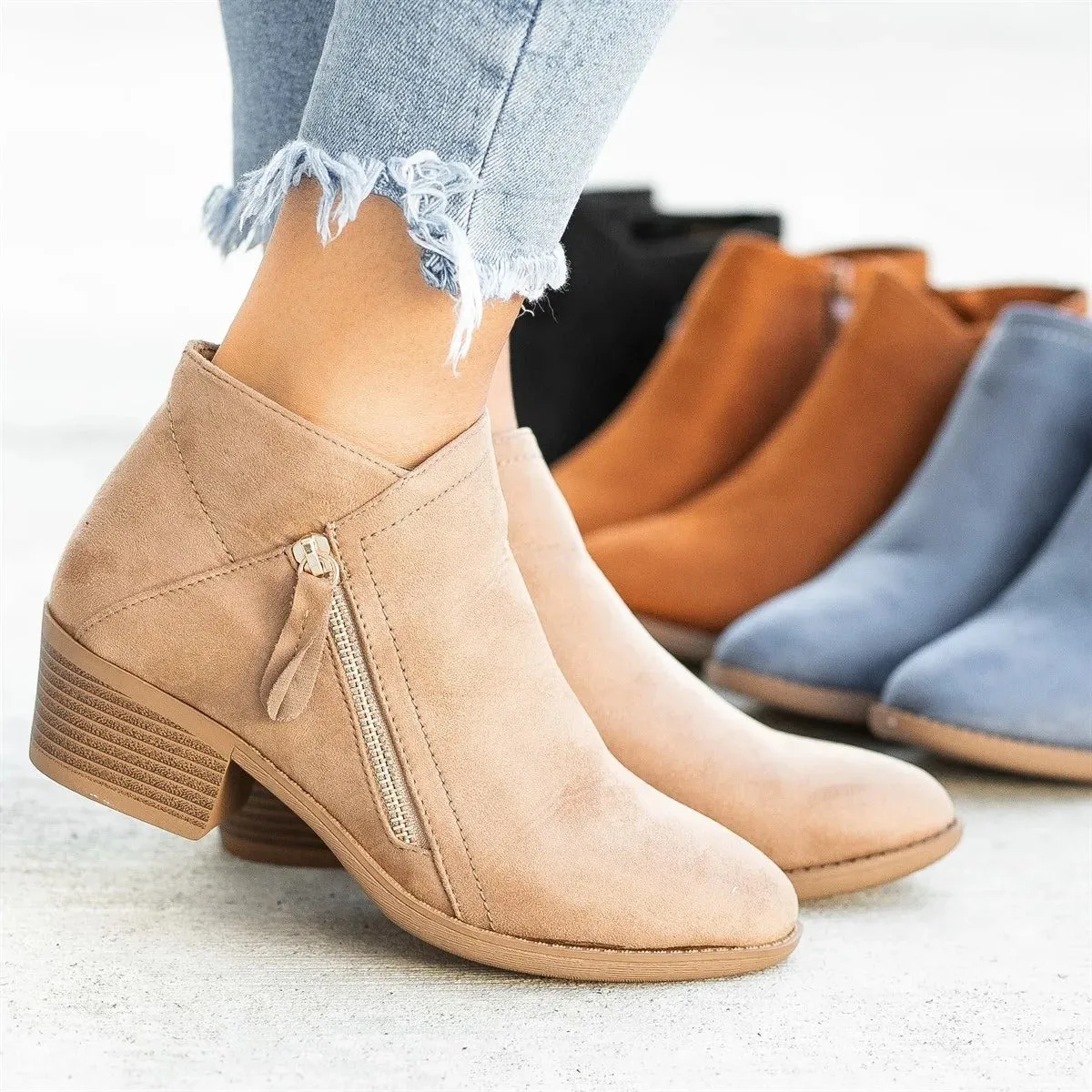 Ankle Suede Boots - Fern and Oak