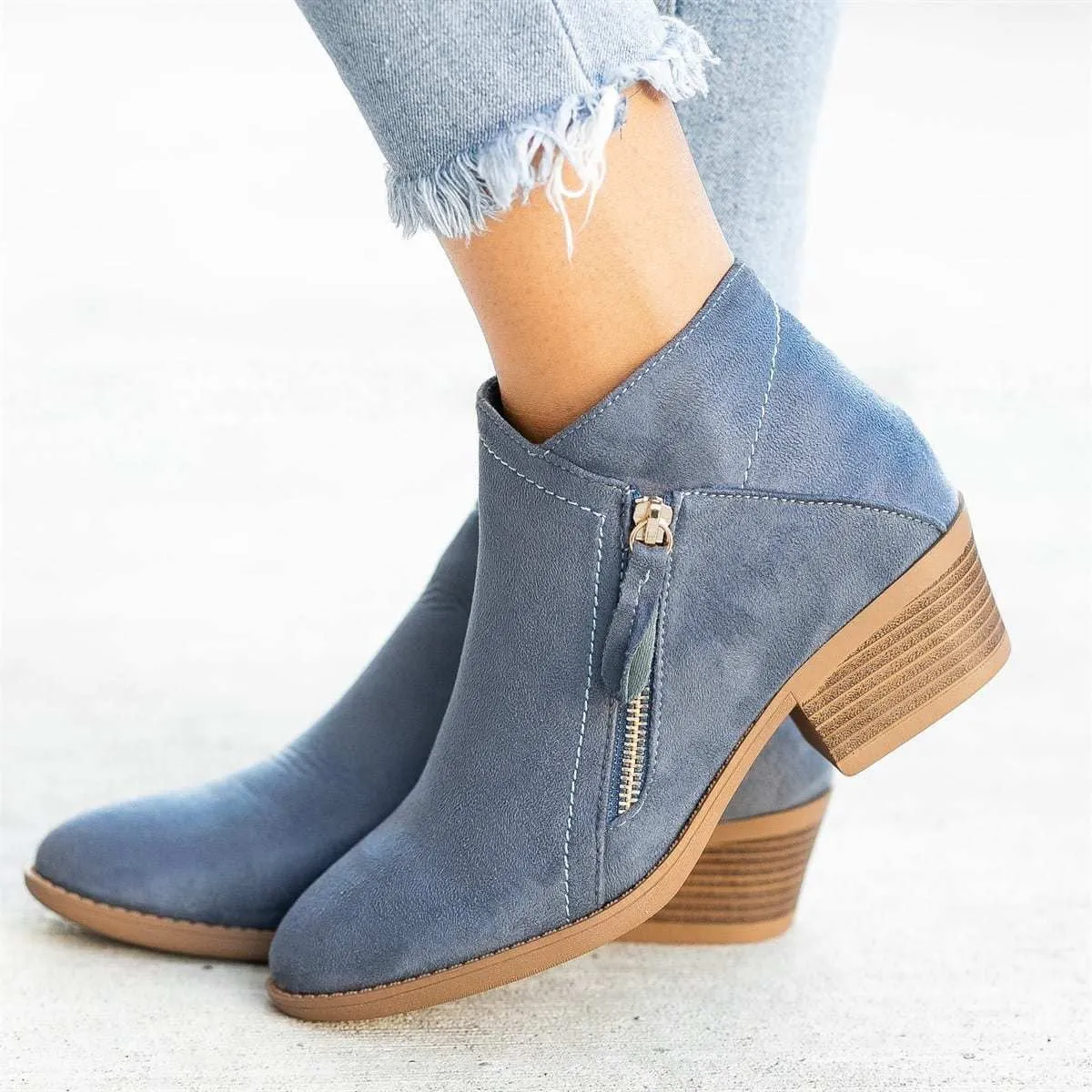 Ankle Suede Boots - Fern and Oak