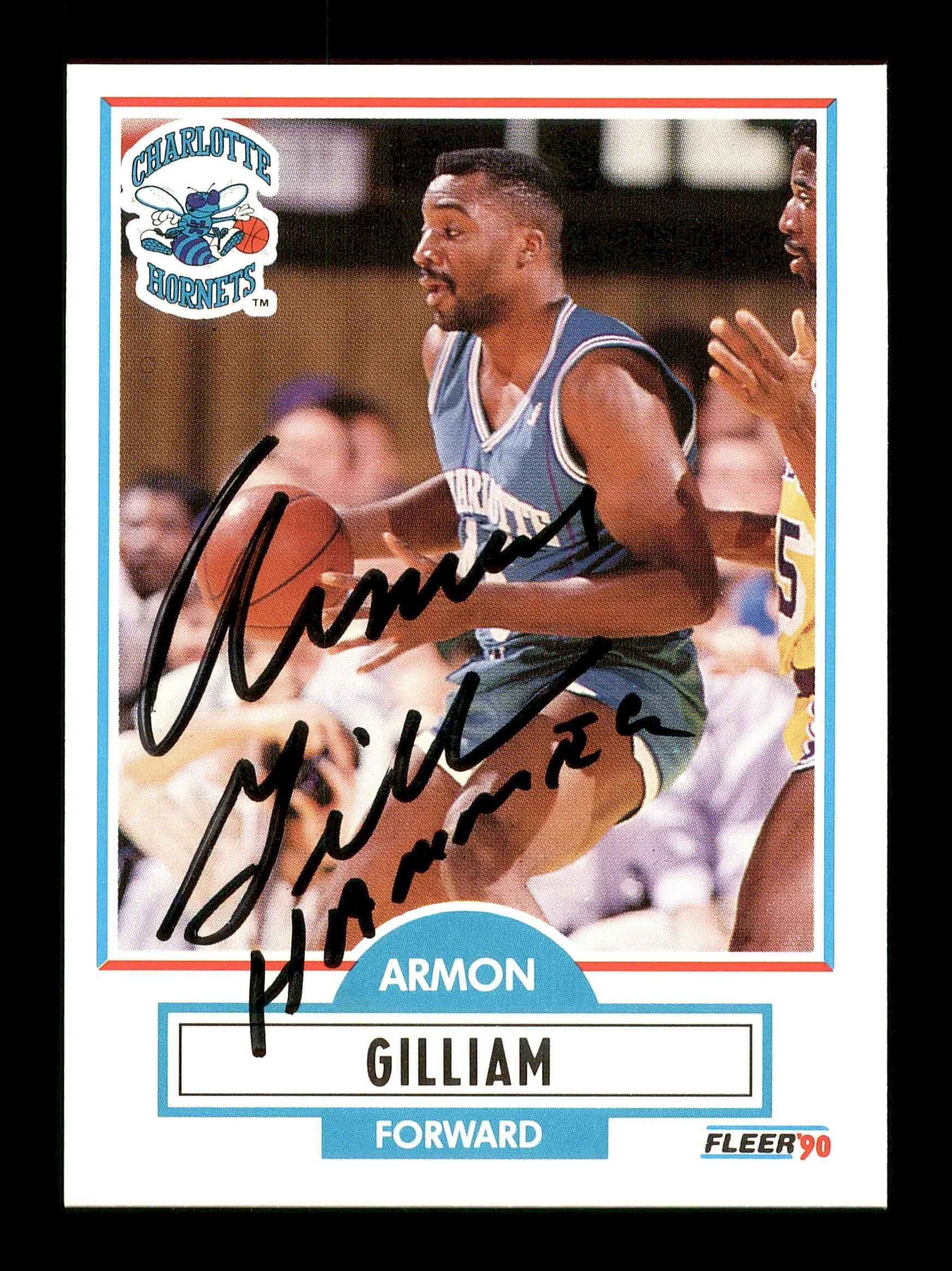 Armon Gilliam Autographed 1990-91 Fleer Card #19 Phoenix Suns "Hammer" SKU #167392