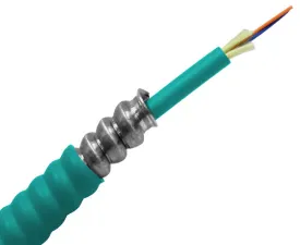 Armored Distribution, Riser Fiber Optic Cable, Multimode OM3, Corning Fiber, Indoor, OFCR (Per Foot)