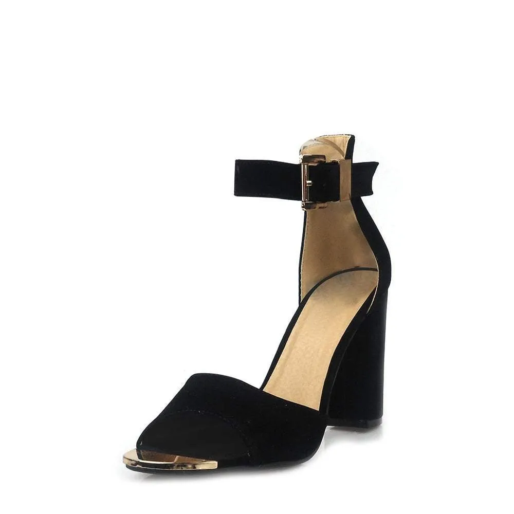 Aurora High Heel Ankle Strap Open Toe Sandals