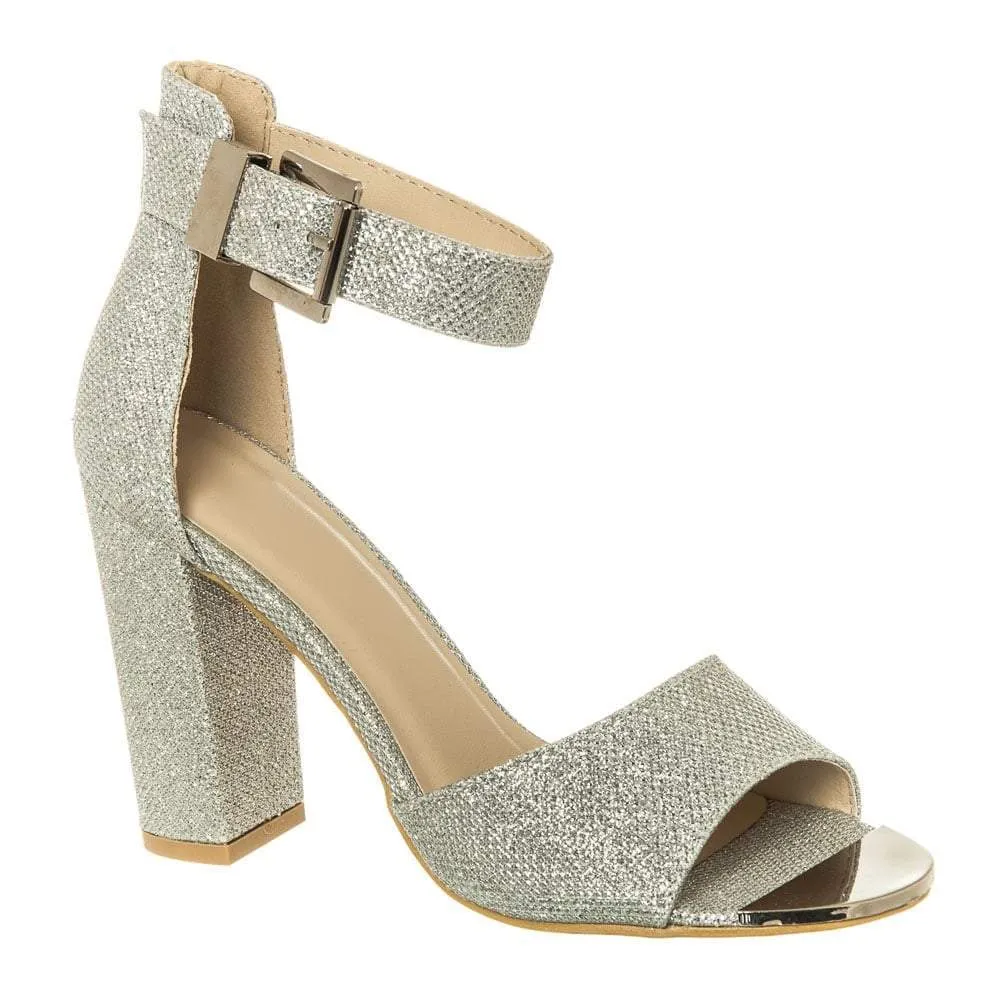 Aurora High Heel Ankle Strap Open Toe Sandals