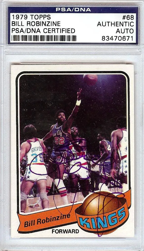 Bill Robinzine Autographed 1979 Topps Card #68 Kansas City Kings PSA/DNA #83470671