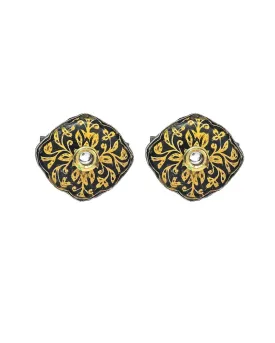 Black Enamel Earrings