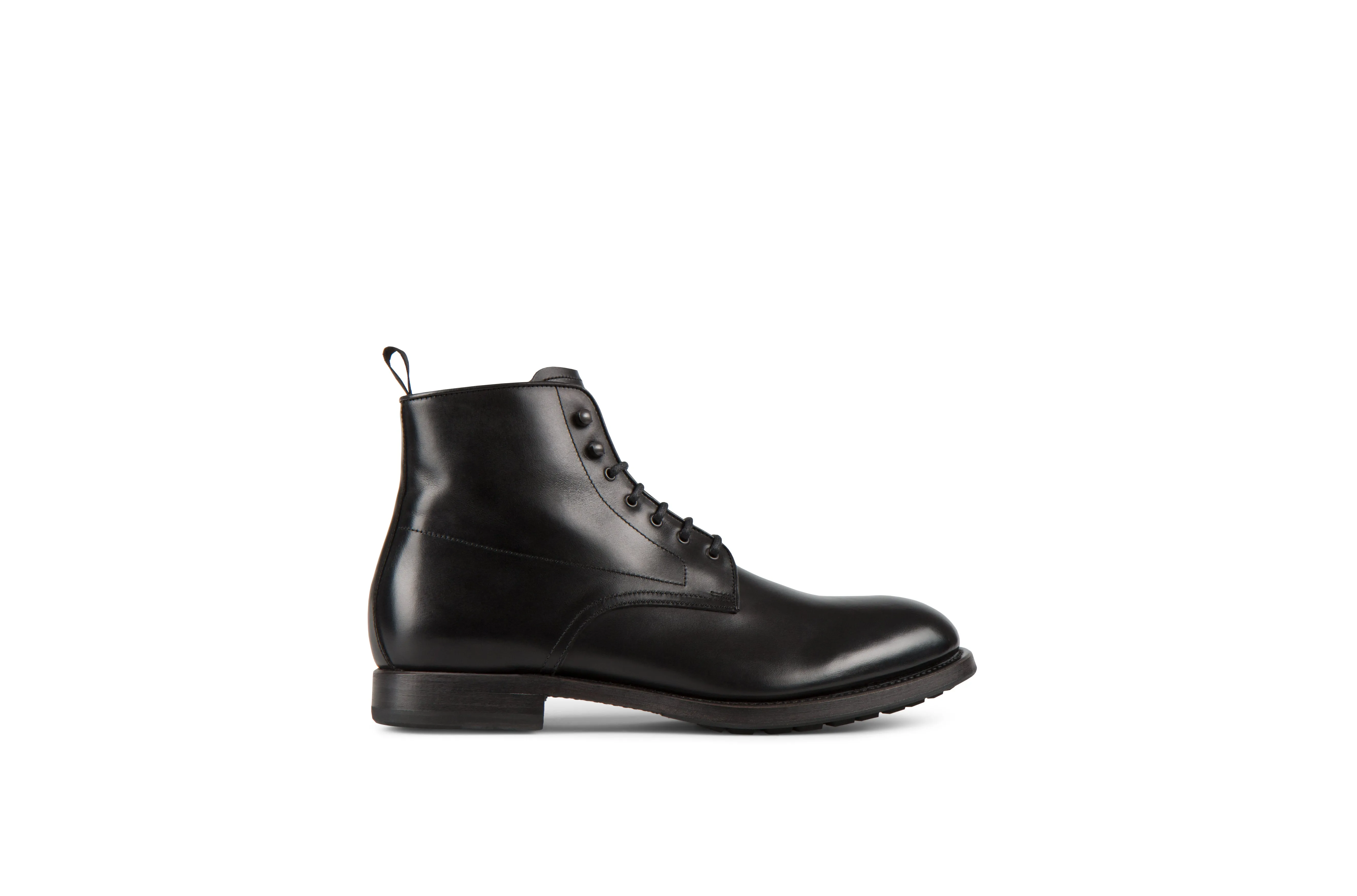 Cult Black Cordovan Leather Balmoral Boots