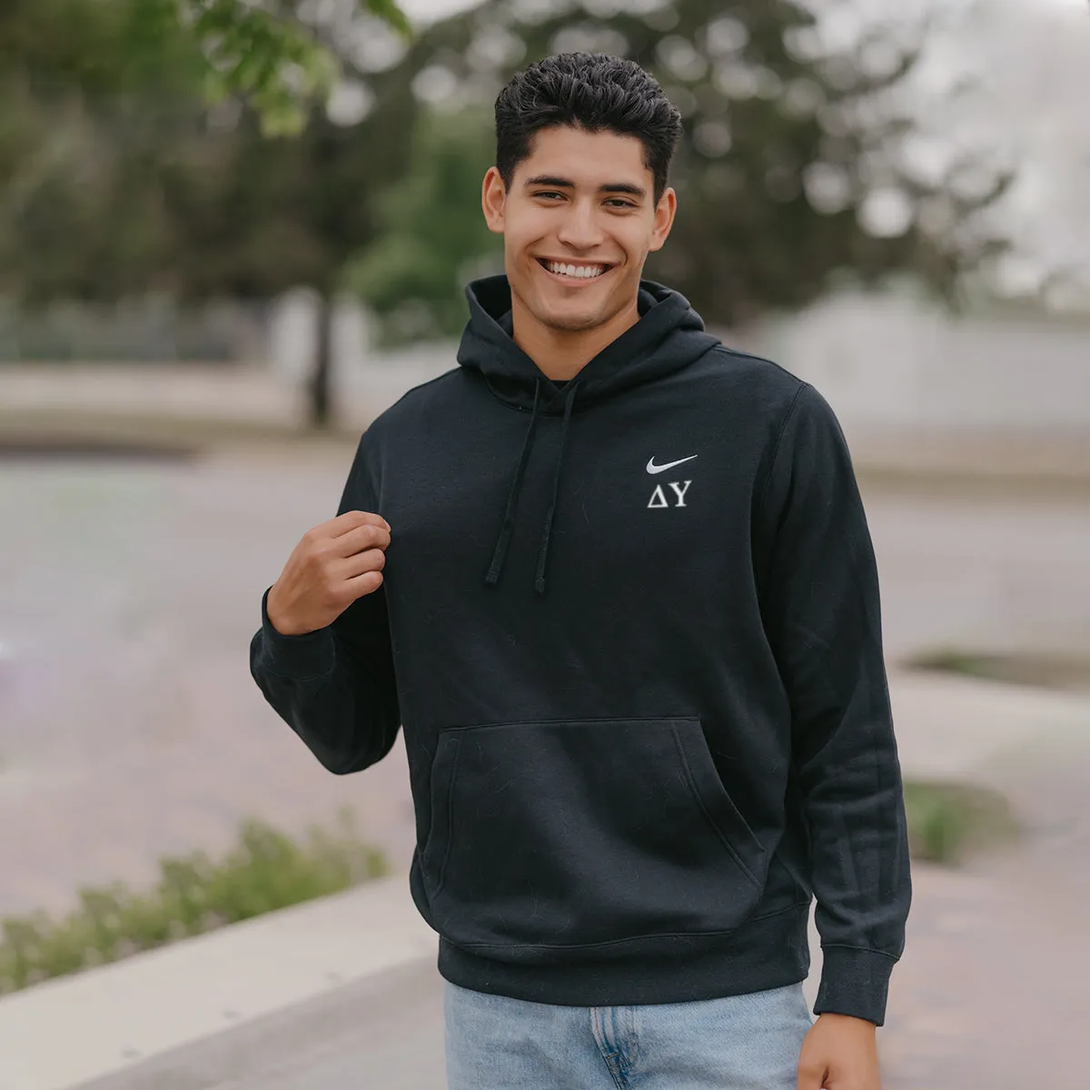 Delta Upsilon Nike Embroidered Hoodie