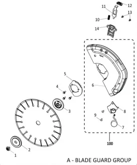 Evolution R300DCT  Spare Parts (Blade Guard)