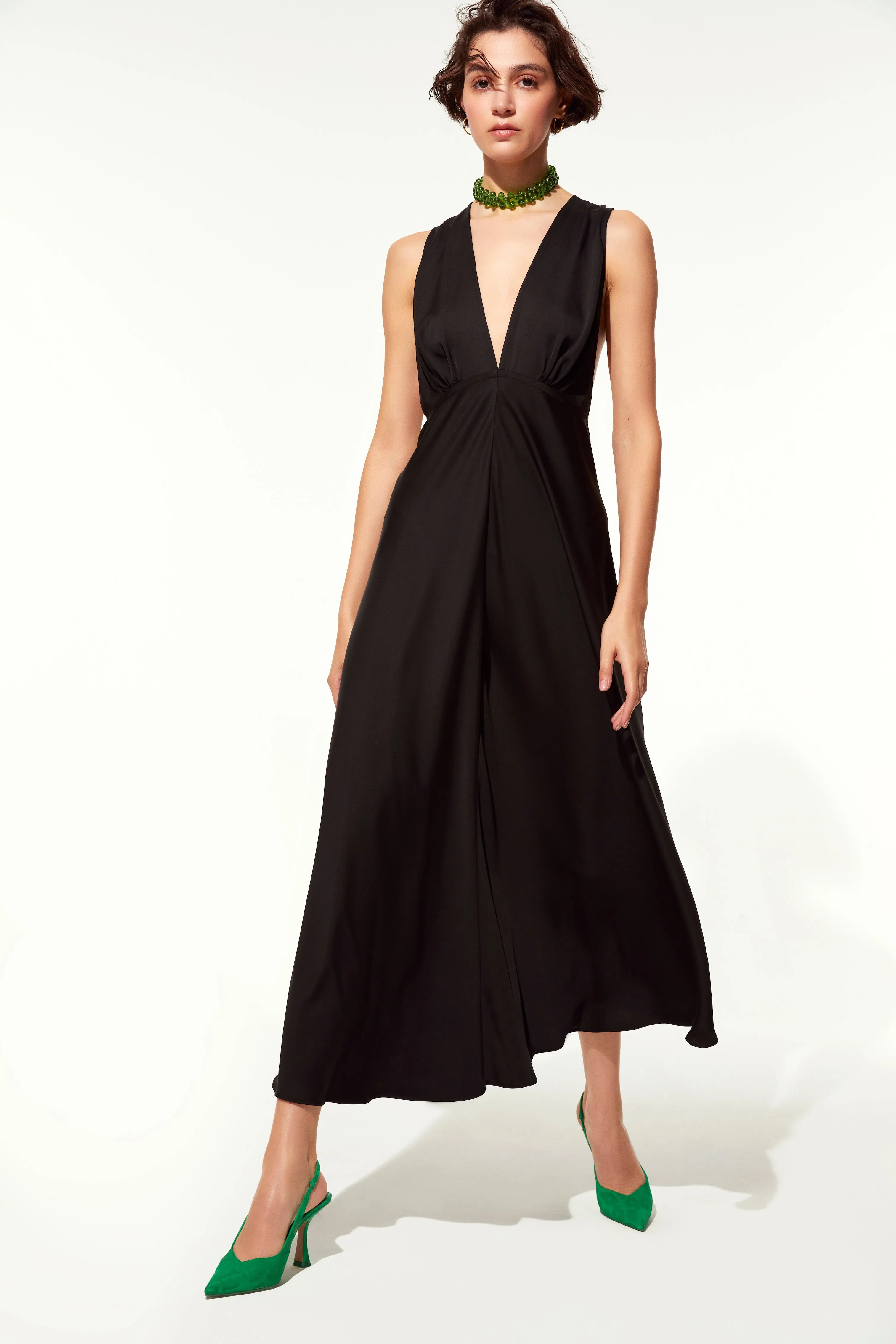 Jain Tie Back Dress in Black