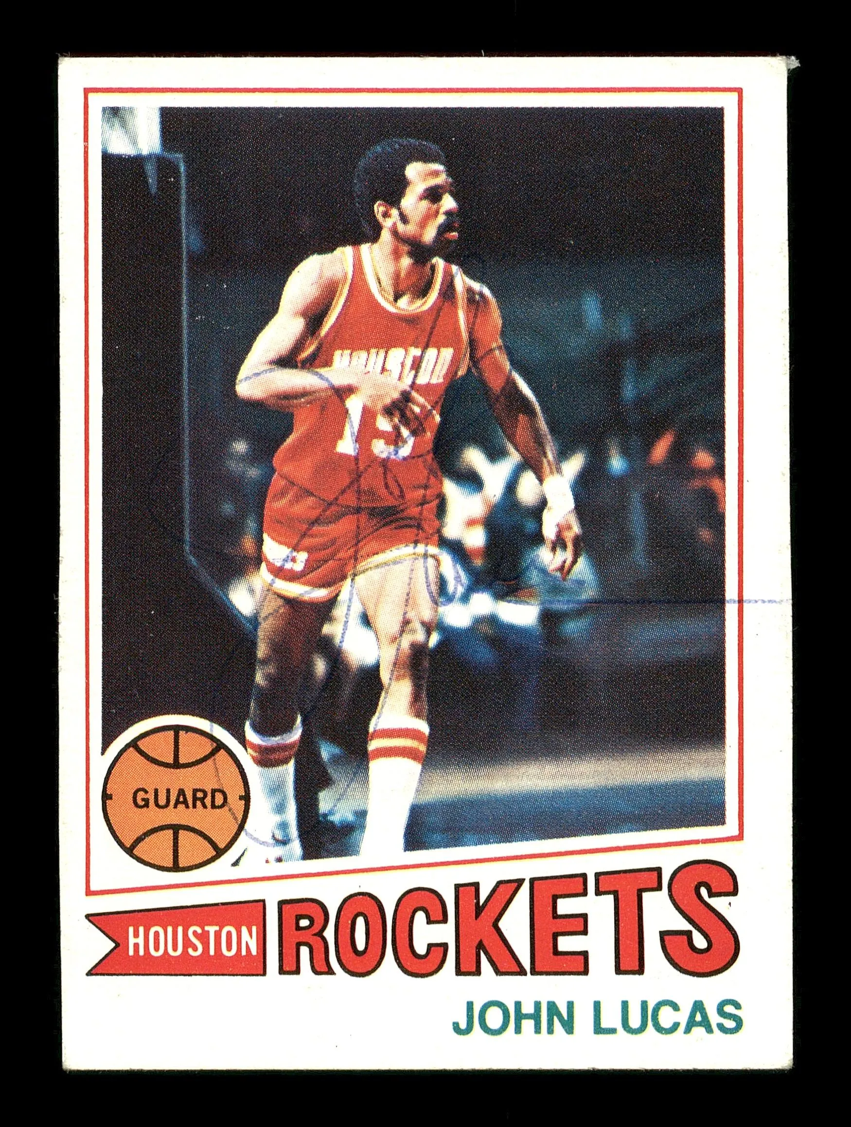 John Lucas Autographed 1977-78 Topps Card #58 Houston Rockets SKU #167284