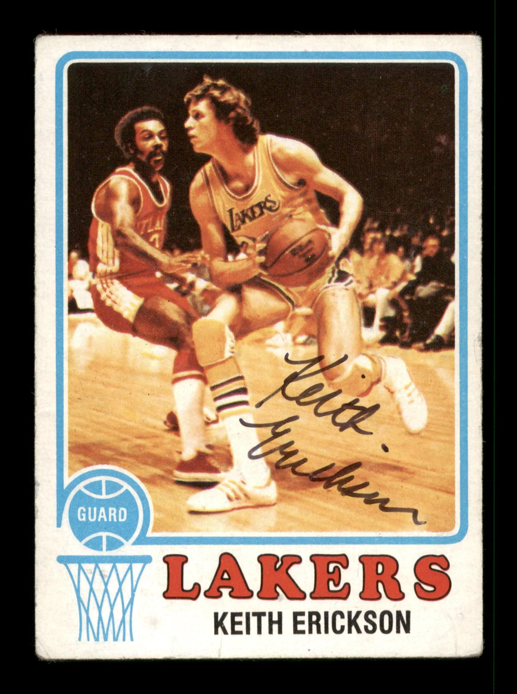 Keith Erickson Autographed 1973-74 Topps Card #117 Los Angeles Lakers SKU #205327