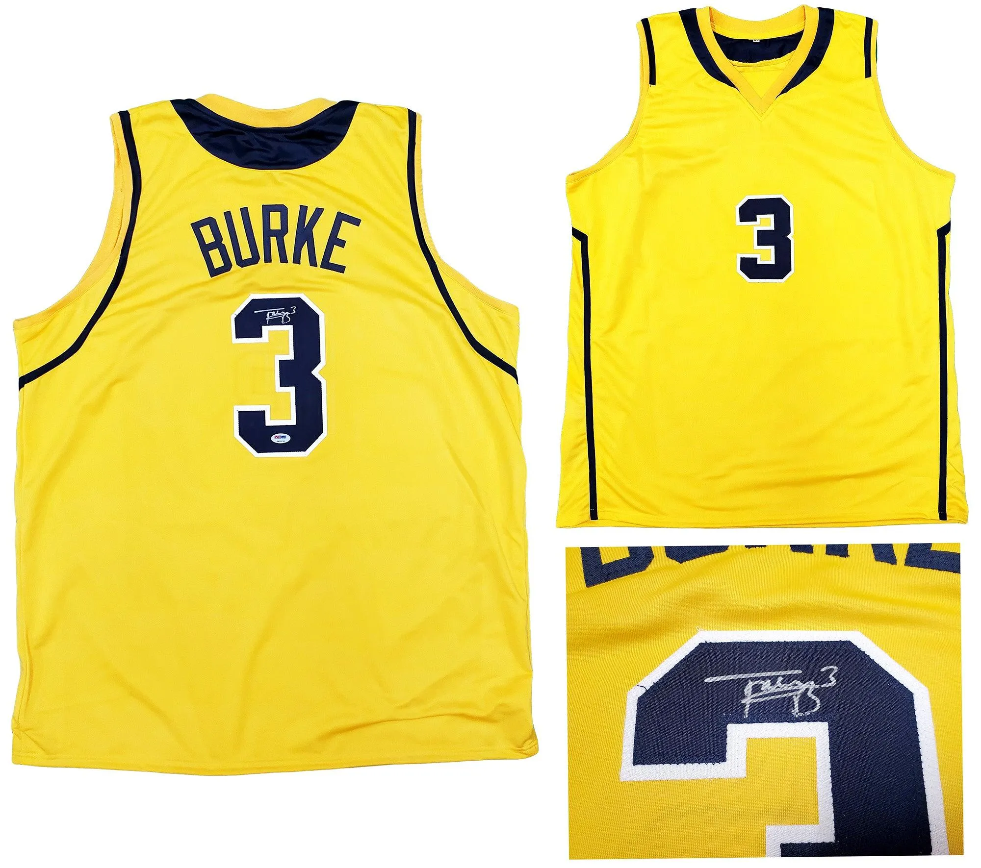 Michigan Wolverines Trey Burke Autographed Yellow Jersey PSA/DNA Stock #200887