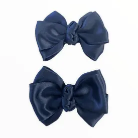 Navy Butterfly Shoe Bow