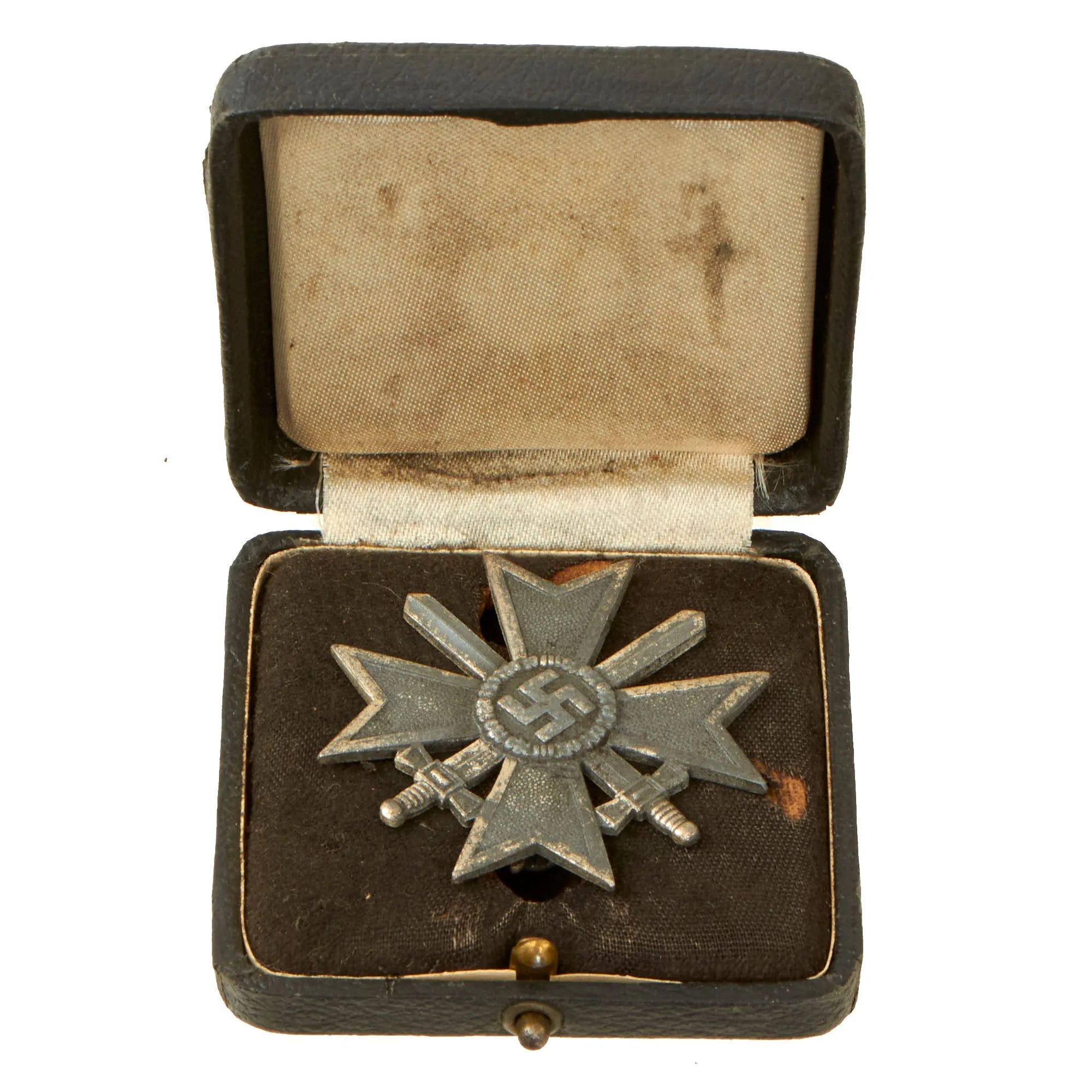 Original German WWII Cased War Merit Cross 1st Class KvKI with Swords by Gottlieb & Wagner - Kriegsverdienstkreuz