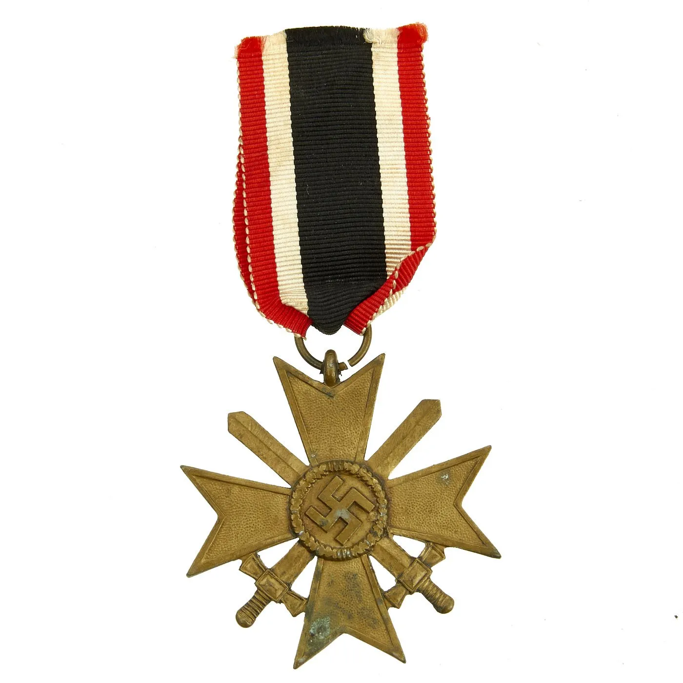 Original German WWII War Merit Cross 2nd Class with Swords and Named Award Document