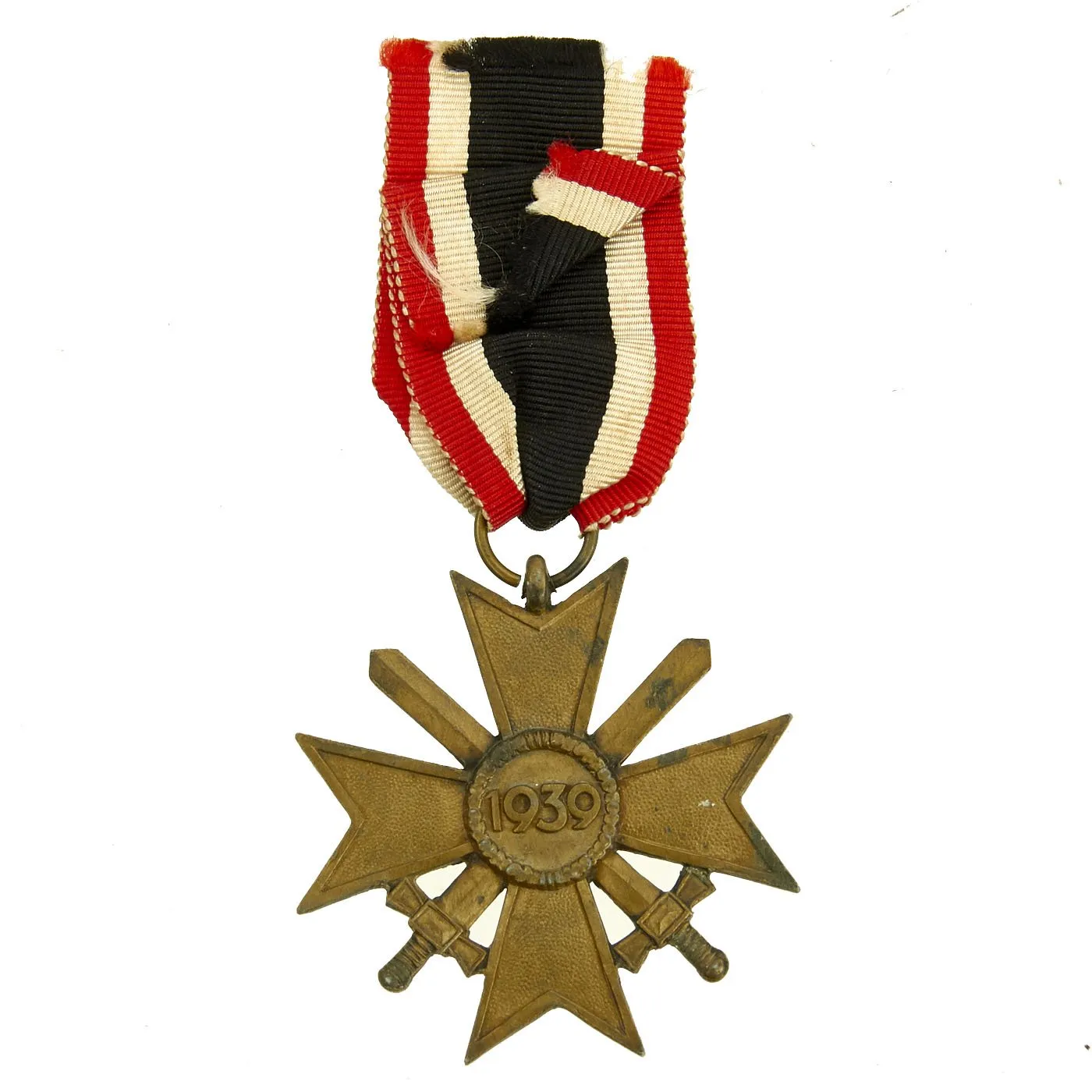 Original German WWII War Merit Cross 2nd Class with Swords and Named Award Document