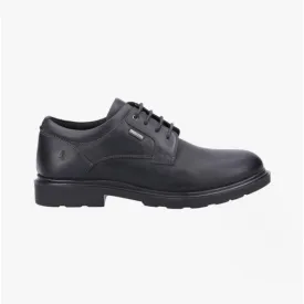 PEARCE Boys Leather Lace-Up Shoes Black