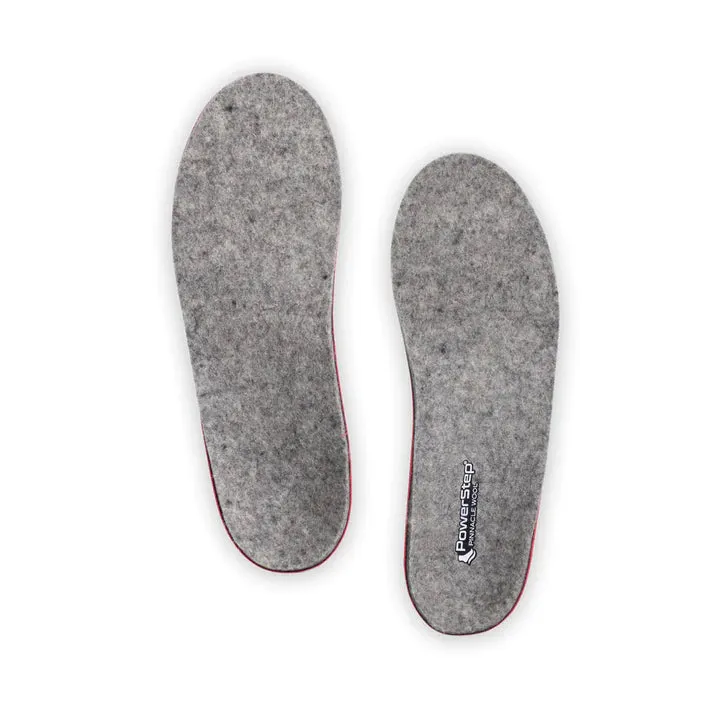 PowerStep Wool Insoles Arch Support Wool Orthotic, Temperature Control Insoles