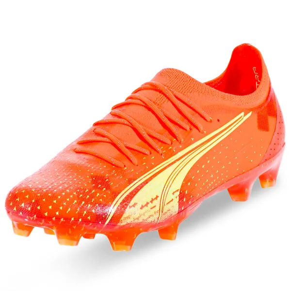 Puma Ultra Ultimate FG/AG Soccer Cleats (Coral/Fizzy Light/Black)