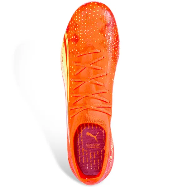 Puma Ultra Ultimate FG/AG Soccer Cleats (Coral/Fizzy Light/Black)