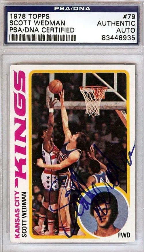 Scott Wedman Autographed 1978 Topps Card #79 Kansas City Kings PSA/DNA #83448935