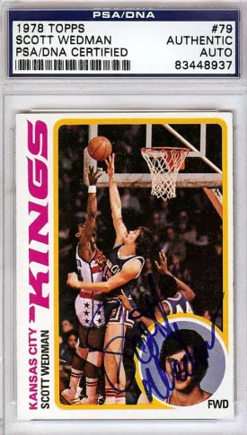 Scott Wedman Autographed 1978 Topps Card #79 Kansas City Kings PSA/DNA #83448937