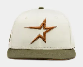 Shoe Palace Exclusive Houston Astros Chrome Olive 59Fifty Fitted Mens Hat (Beige/Green)