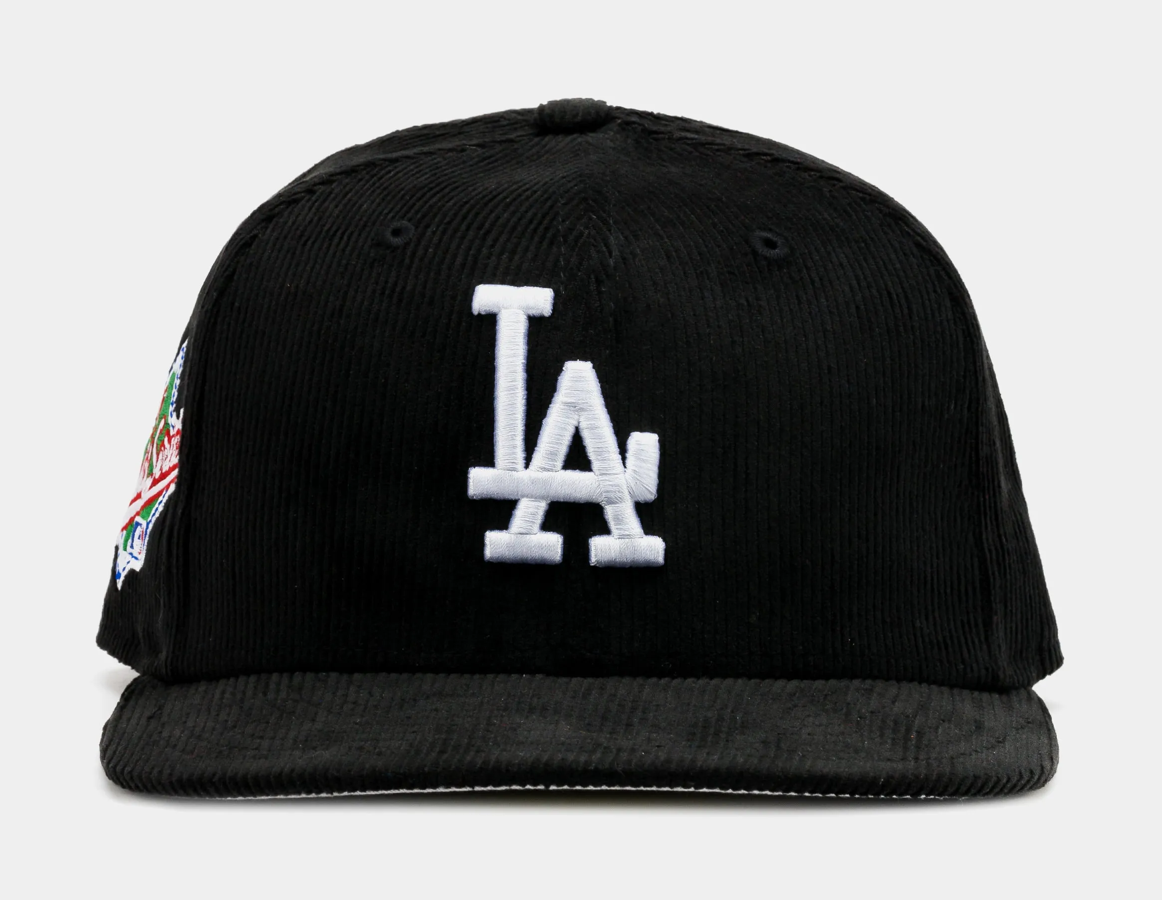 Shoe Palace Exclusive Los Angeles Dodgers Black Corduroy 59Fifty Fitted Mens Hat (Black/White)