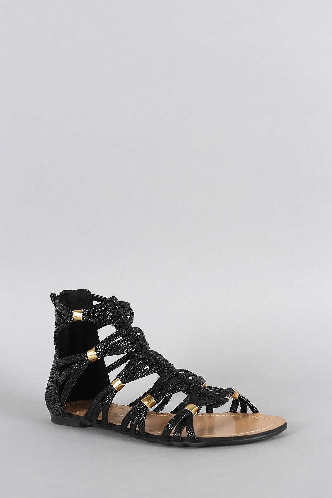 Shoe Republic Intertwined Straps Gladiator Sandal