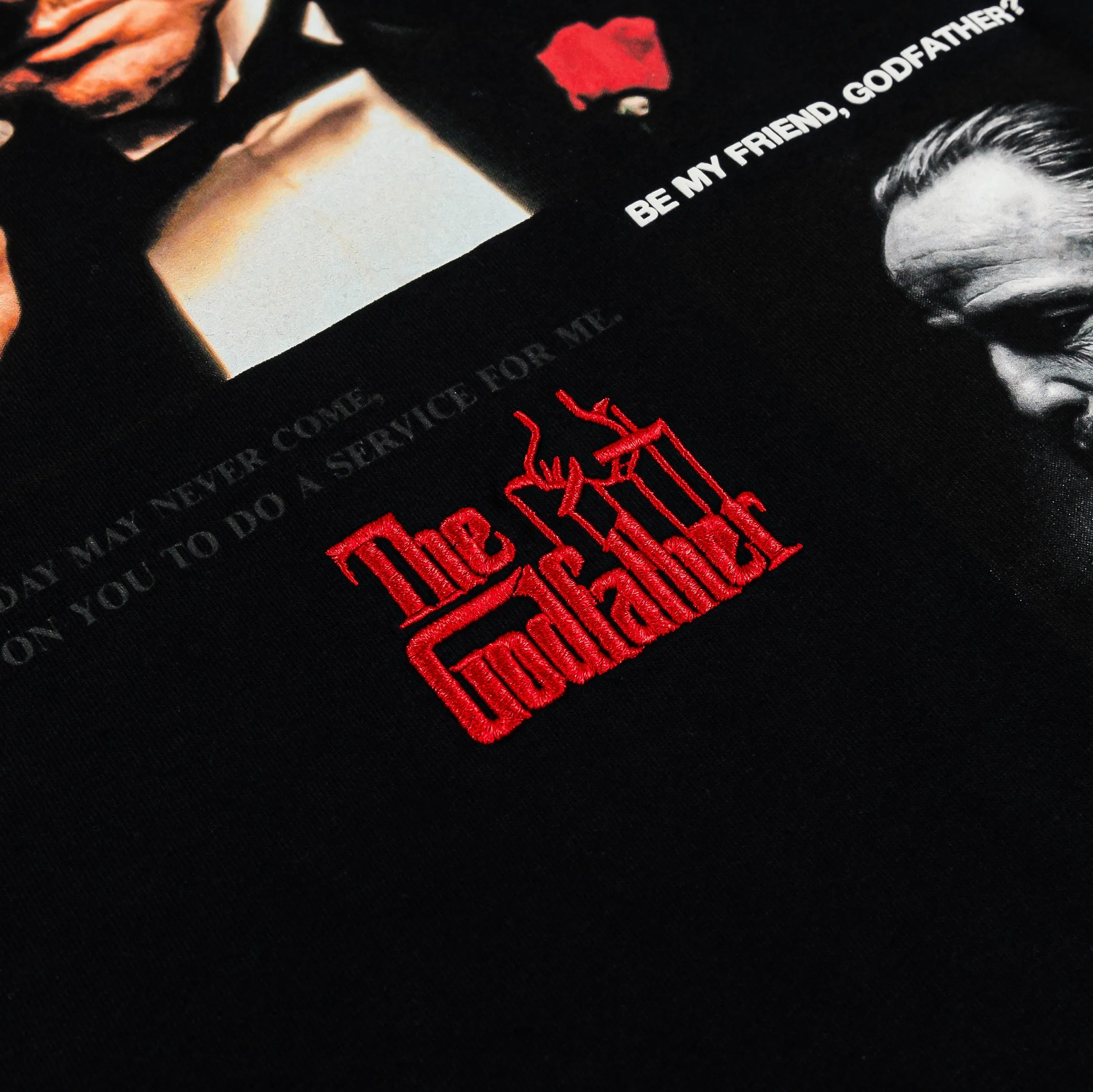 SP x The Godfather Corleone Mens Short Sleeve Shirt (Black/Red)