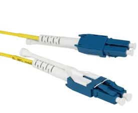 Switchable Uniboot Fiber Optic Patch Cable, Pull/Push, LC to LC, Single Mode 9/125, Duplex