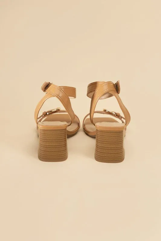 Treaty-S Open Toe Buckle Heeled Sandals