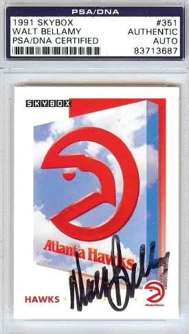 Walt Bellamy Autographed 1991 Skybox Card #351 Atlanta Hawks PSA/DNA #83713687